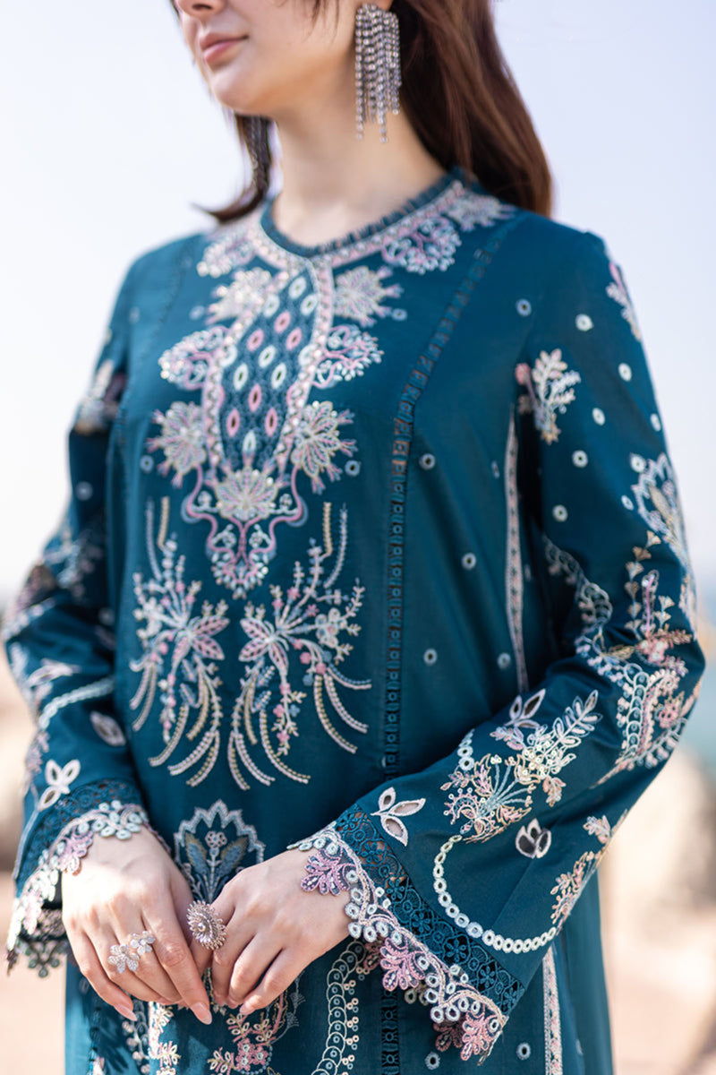 3 Piece Stitched  Lawn Chicken Kari  suit- Ready to Wear