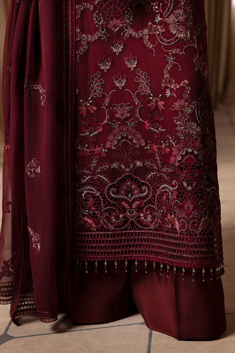 3-Piece Ciffon Dress With Heavy Embroidered