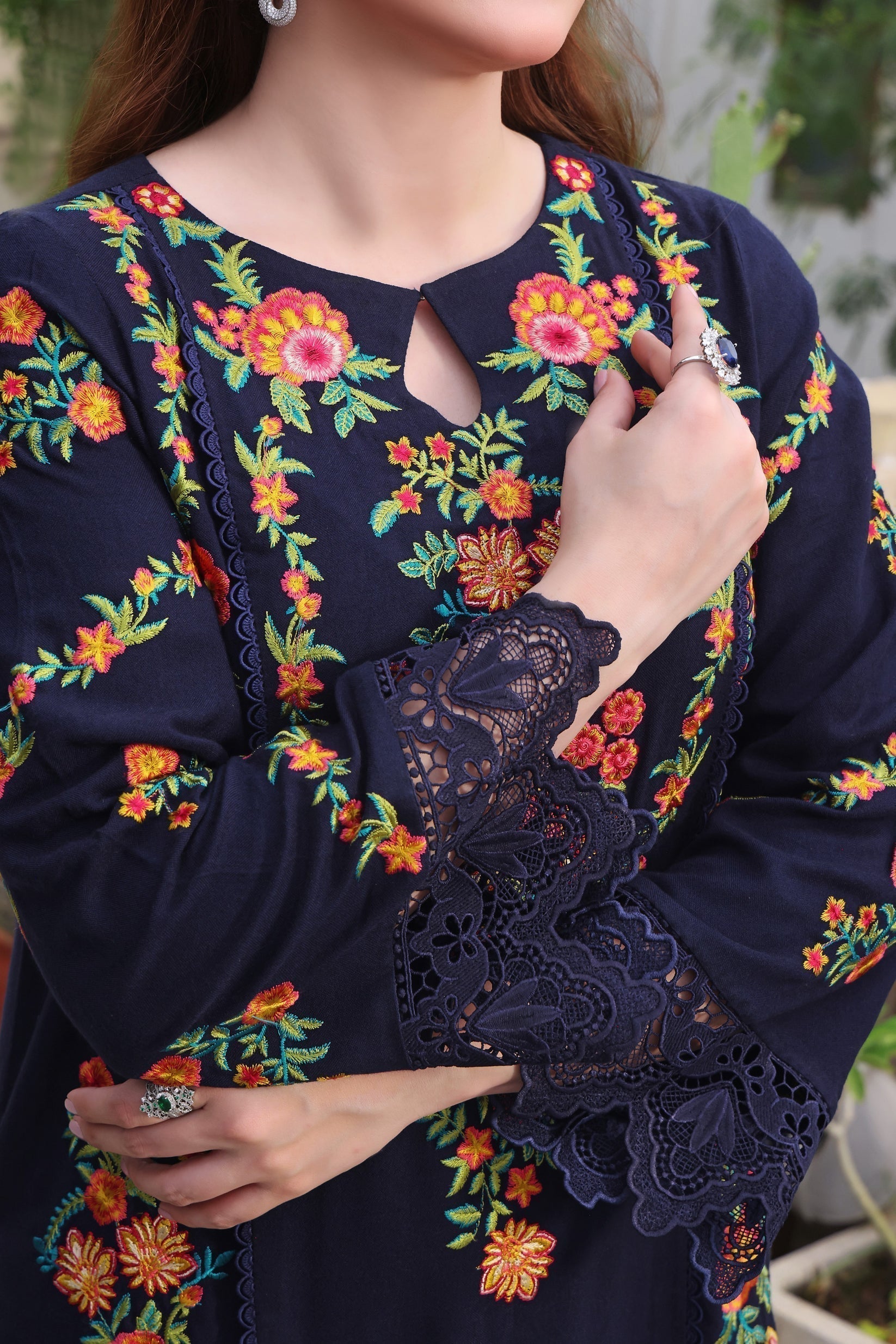3 Piece Stitched Dhanak  Dress - Ready  to Wear