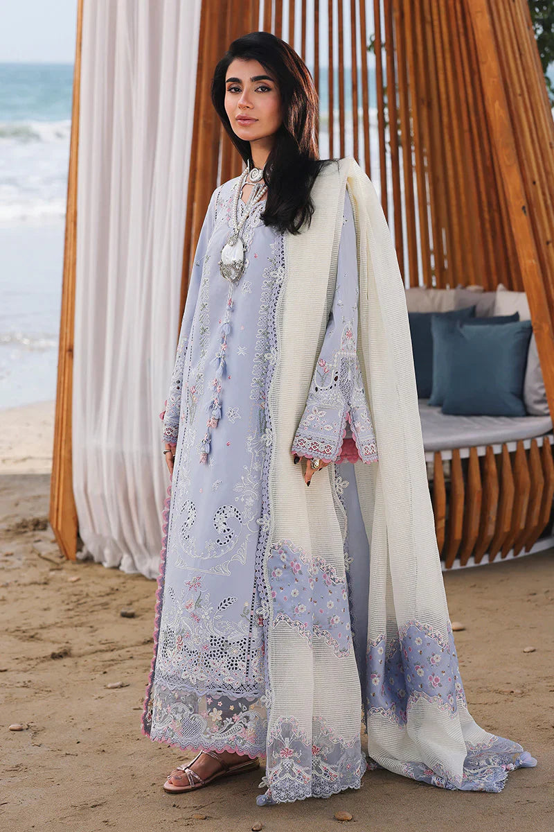 03-Piece Embroidered Lawn Suit With Chiffon Dupatta | Ready To Wear