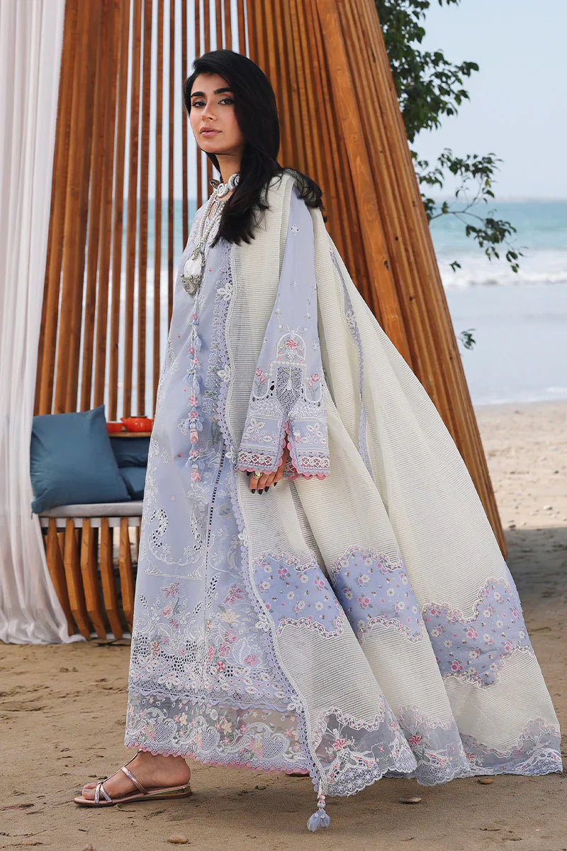 03-Piece Embroidered Lawn Suit With Chiffon Dupatta | Ready To Wear