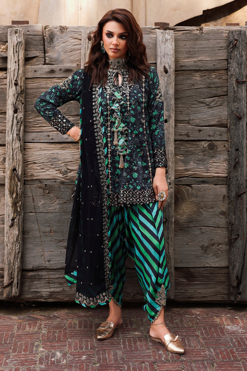 3 Piece Stitched Shamzo Silk Suit
