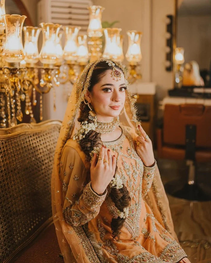 03-Piece Chiffon Suit With Zari Embroidery | Ready To Wear
