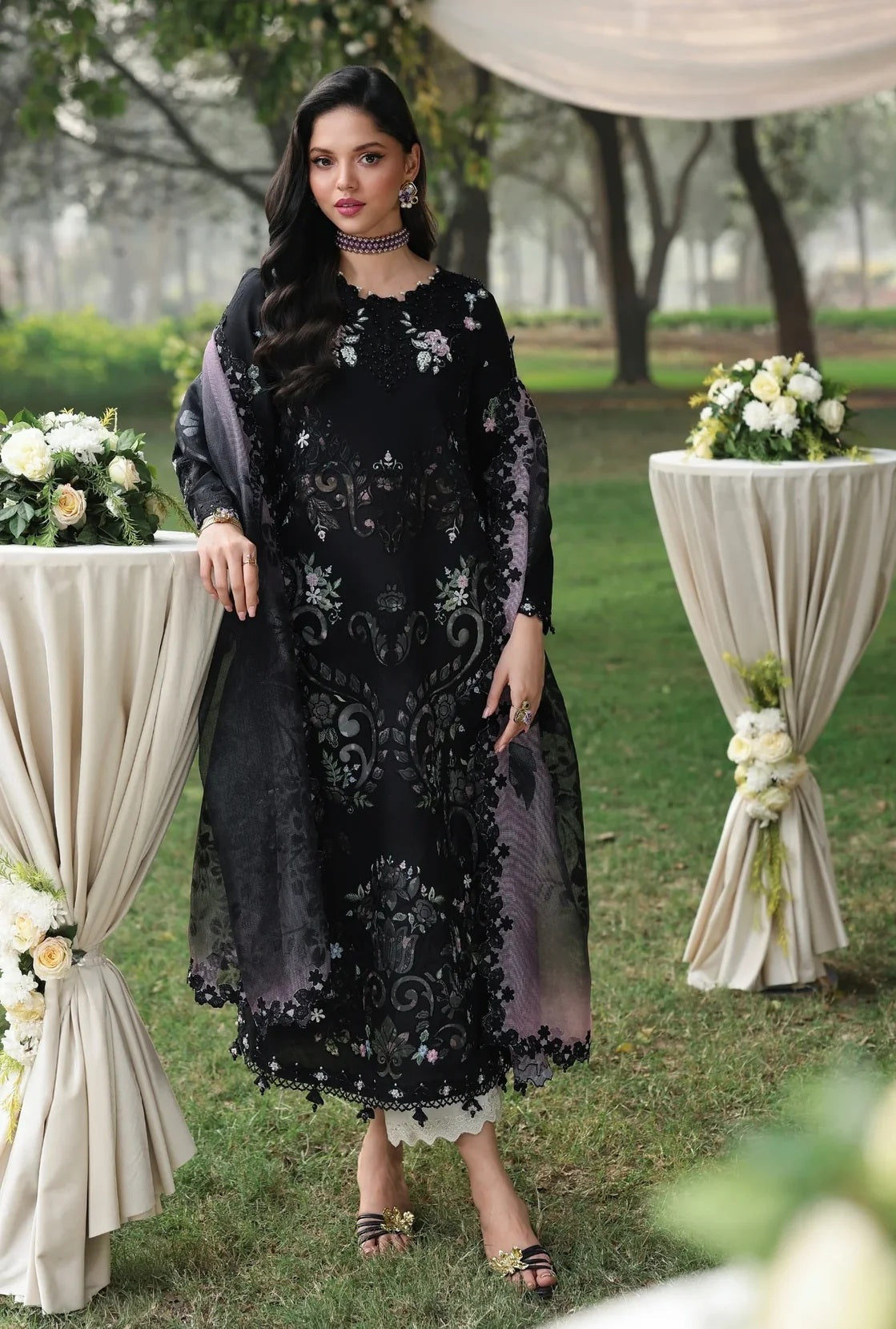 03-Piece Luxury Lawn Embroidered Suit - Ready To Wear