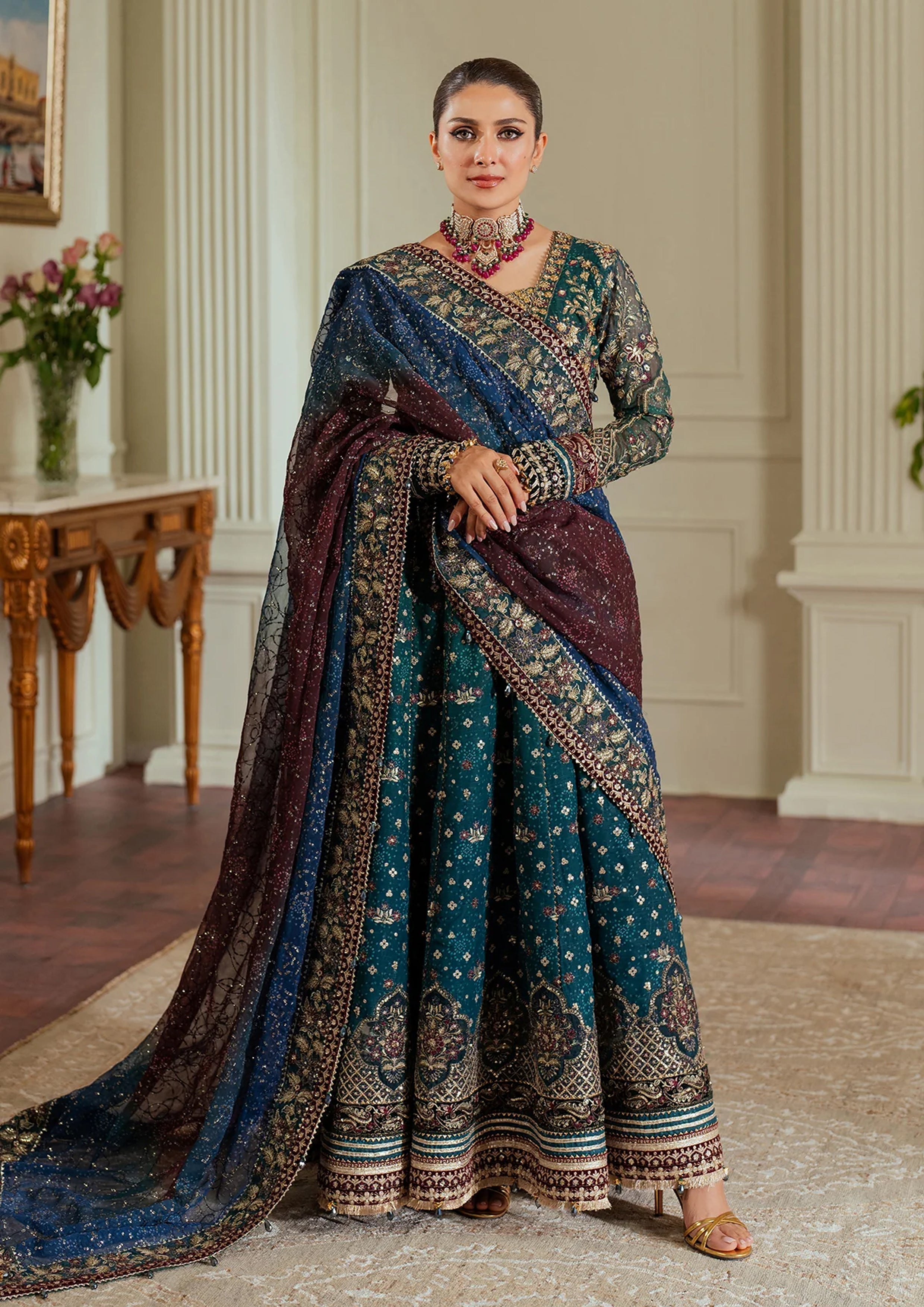 03-Piece Luxury Embroidered Chiffon Suit - Ready To Wear