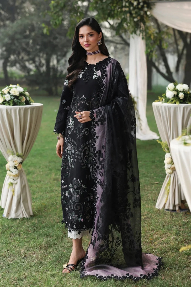 03-Piece Luxury Lawn Embroidered Suit - Ready To Wear