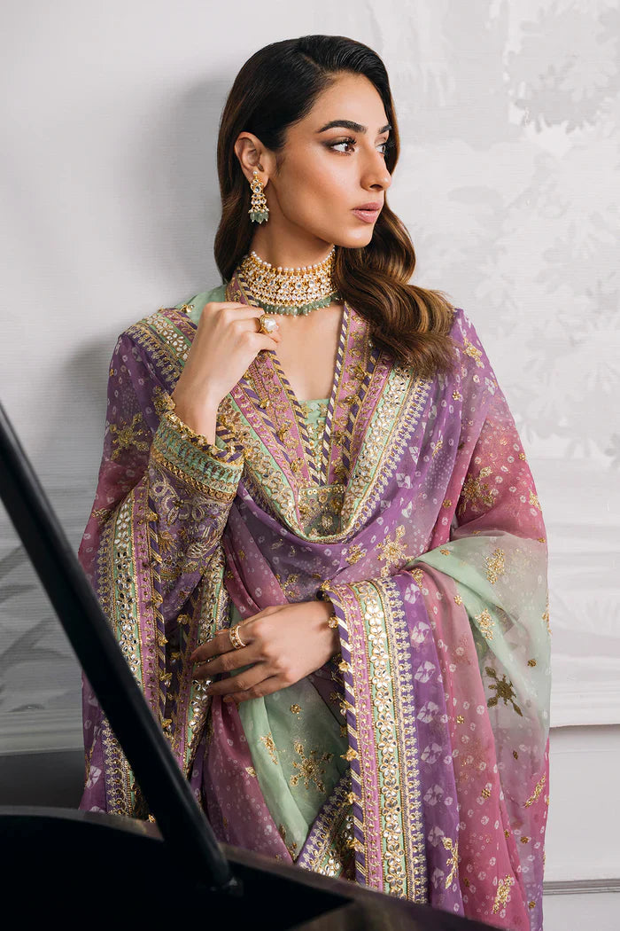 03-Piece Chiffon Suit With Sequence Embroidery | Ready To Wear