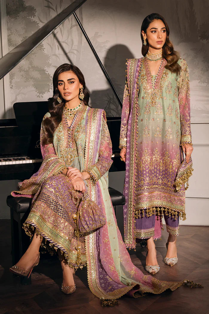 03-Piece Chiffon Suit With Sequence Embroidery | Ready To Wear