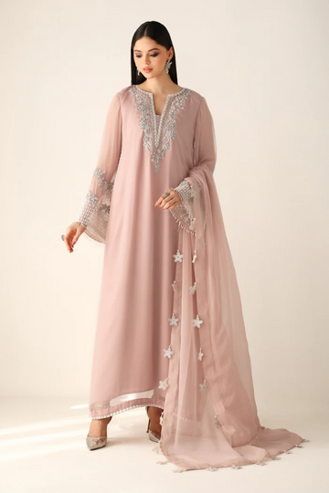 03-Piece Luxury Hand-Embellished Chiffon Suit - Ready To Wear