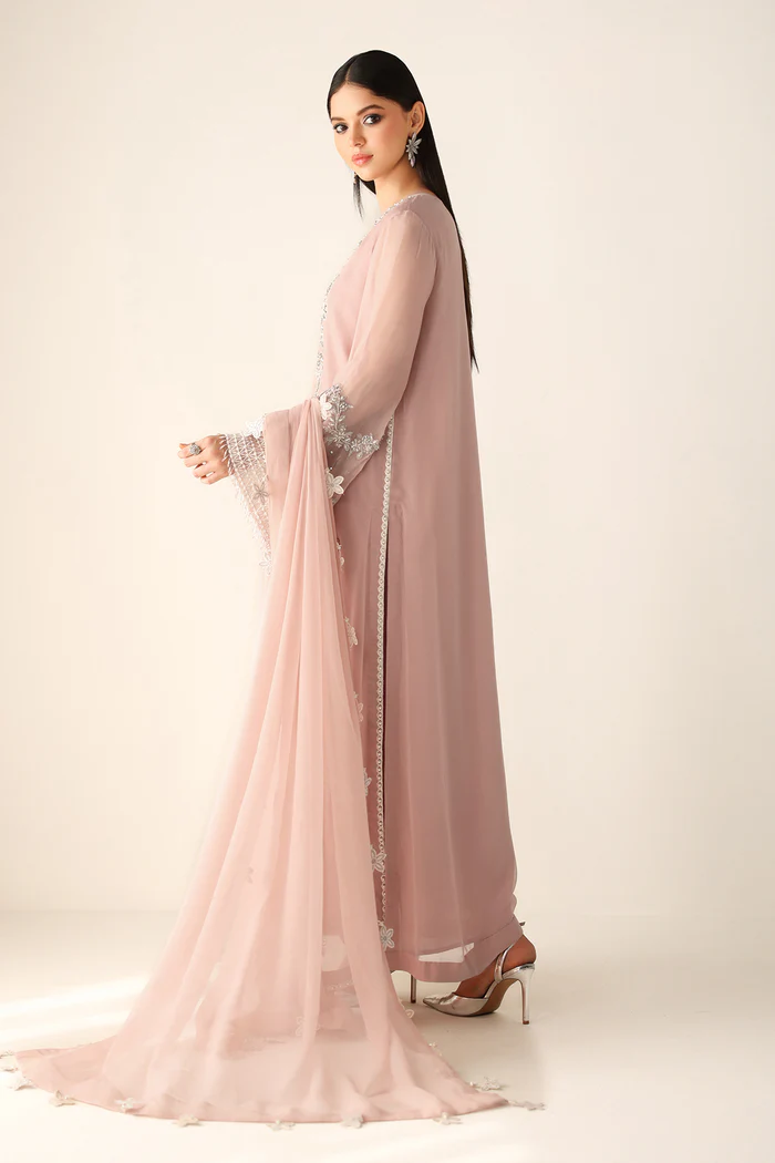03-Piece Luxury Hand-Embellished Chiffon Suit - Ready To Wear