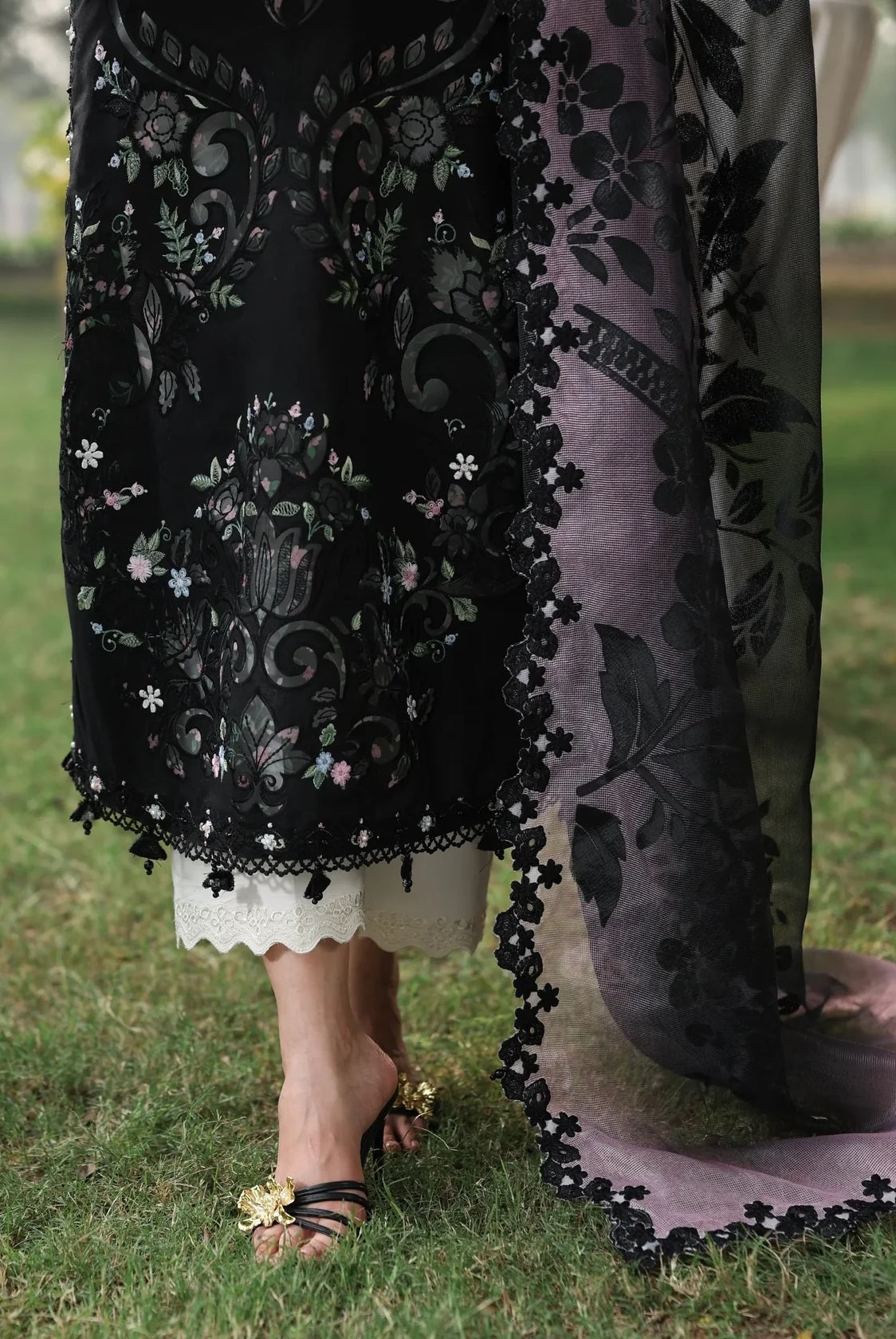 03-Piece Luxury Lawn Embroidered Suit - Ready To Wear