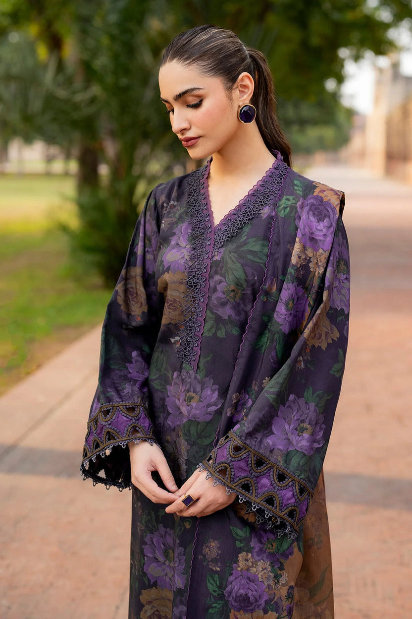 03 Piece  Digital Printed Lawn Suit -  Ready  To Wear
