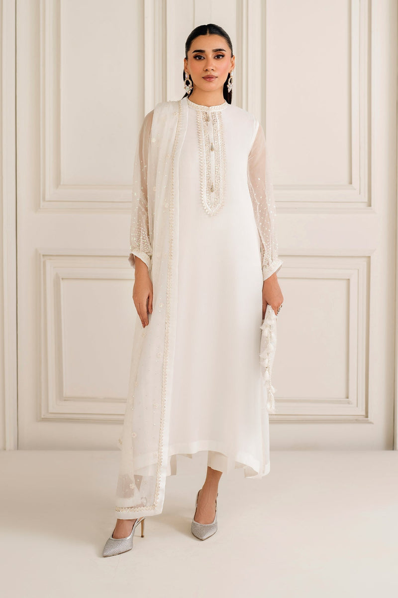 03-Piece Embroidered Chiffon Suit - Ready  To Wear