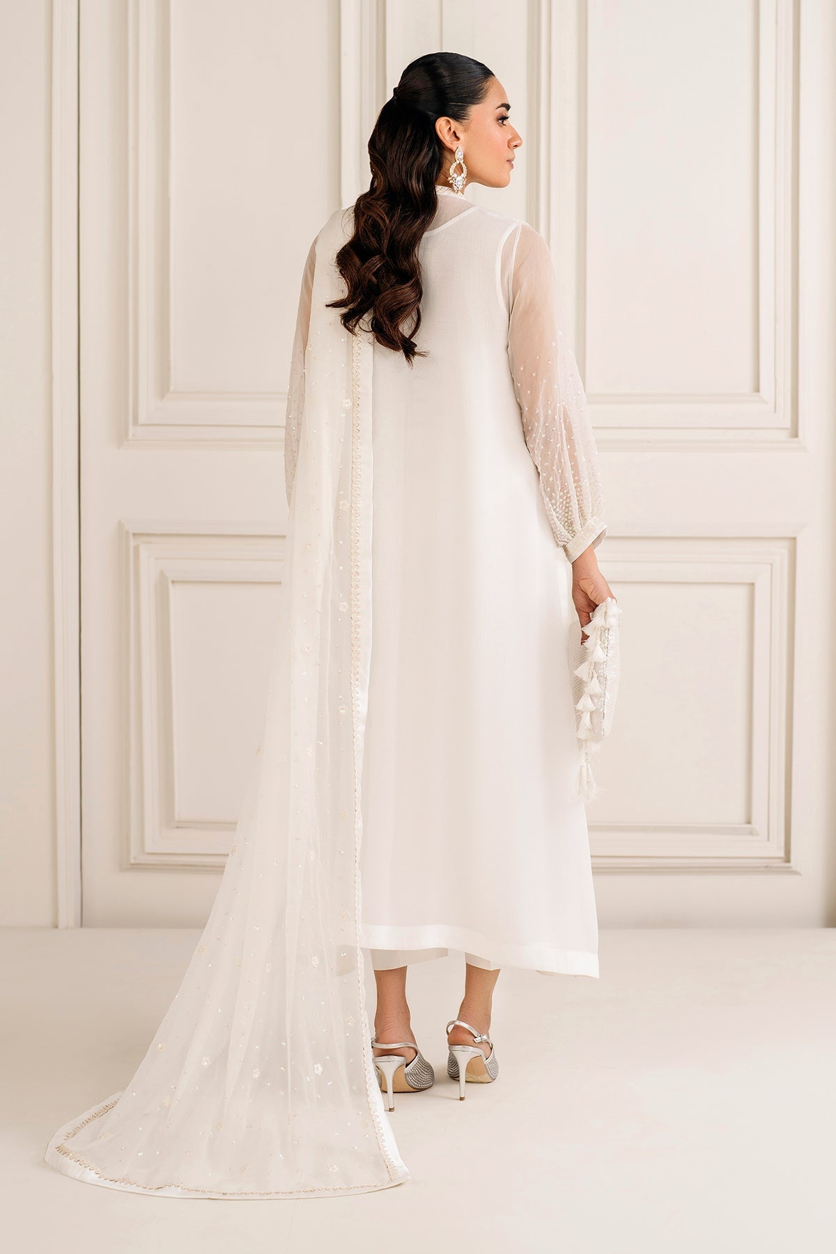 03-Piece Embroidered Chiffon Suit - Ready  To Wear