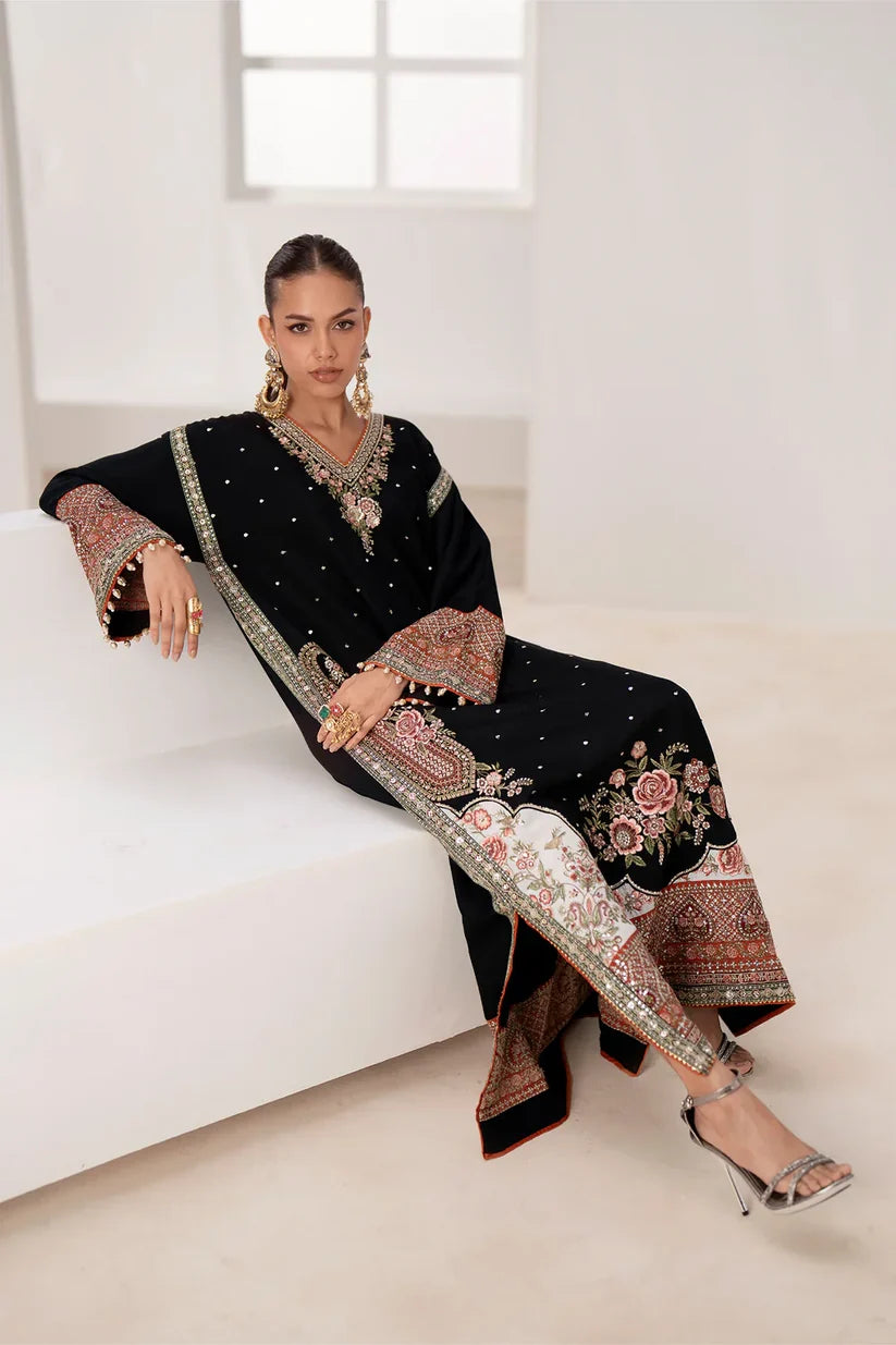 03-Piece Luxury Raw Silk Kaftan Suit - Ready To Wear