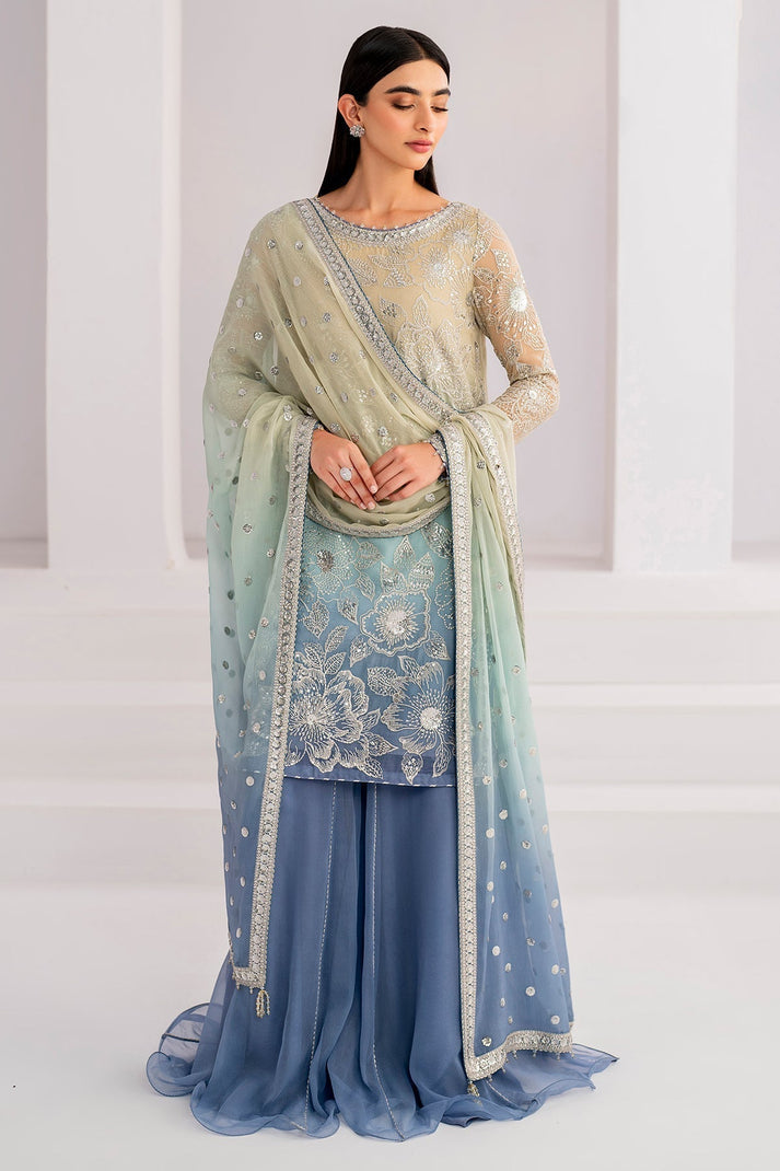 03-Piece Heavy Embroidered Chiffon Suit - Ready To Wear