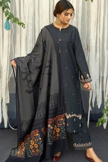 03 Piece Luxury Embroidered Lawn Suit - Ready  to Wear