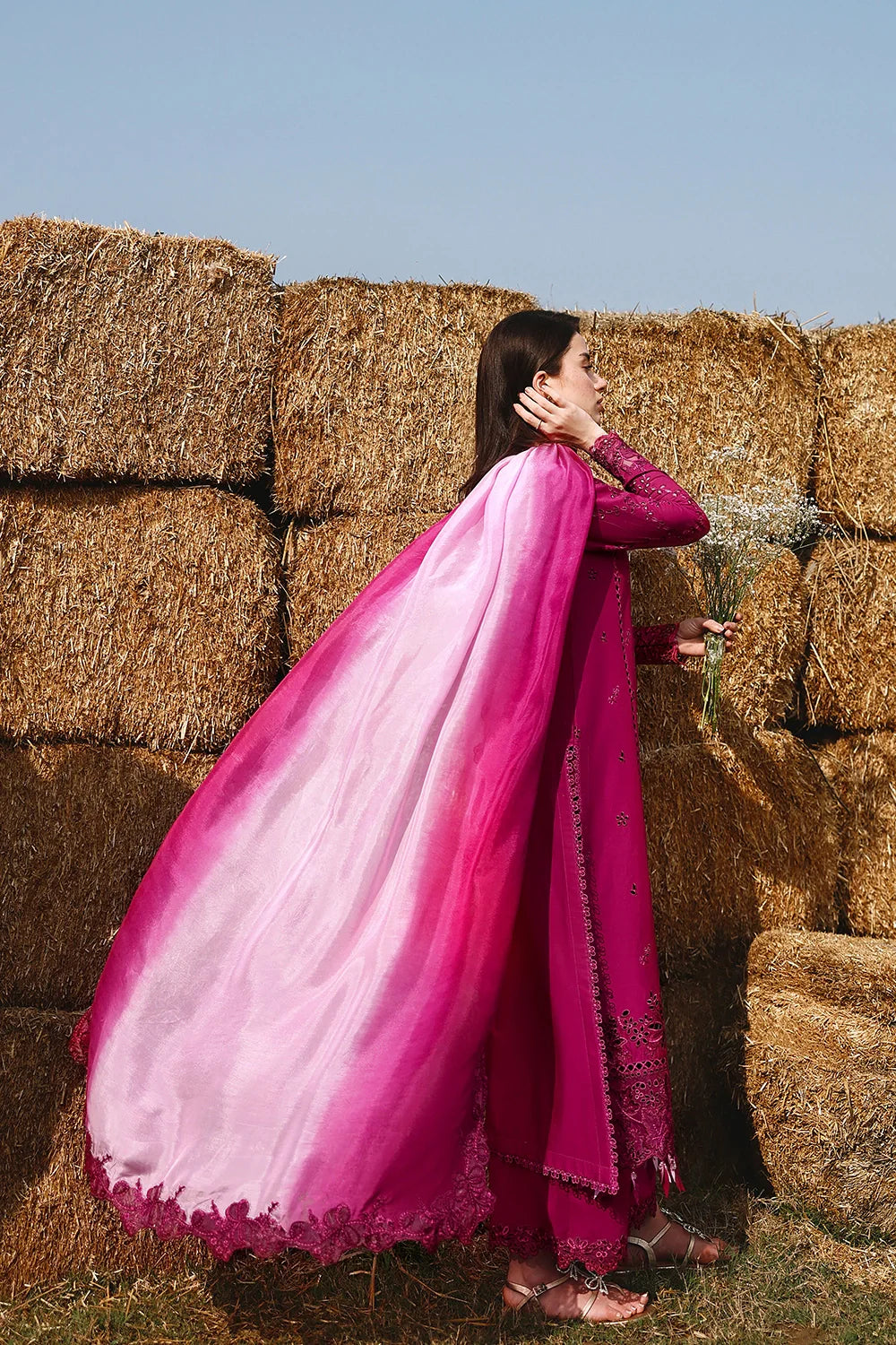 03-Piece Cotton Lawn Suit With Chiffon Dupatta | Ready To Wear