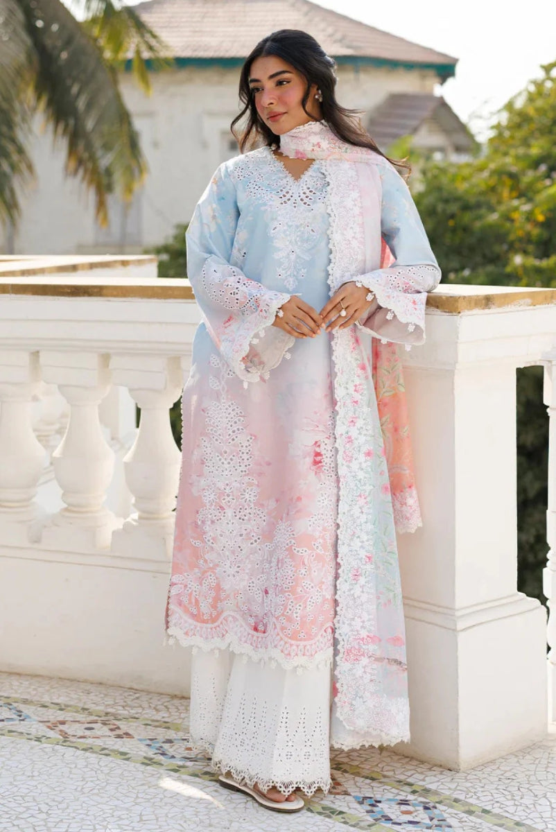 03-Piece Printed Lawn Suit With Chiffon Dupatta | Ready To Wear