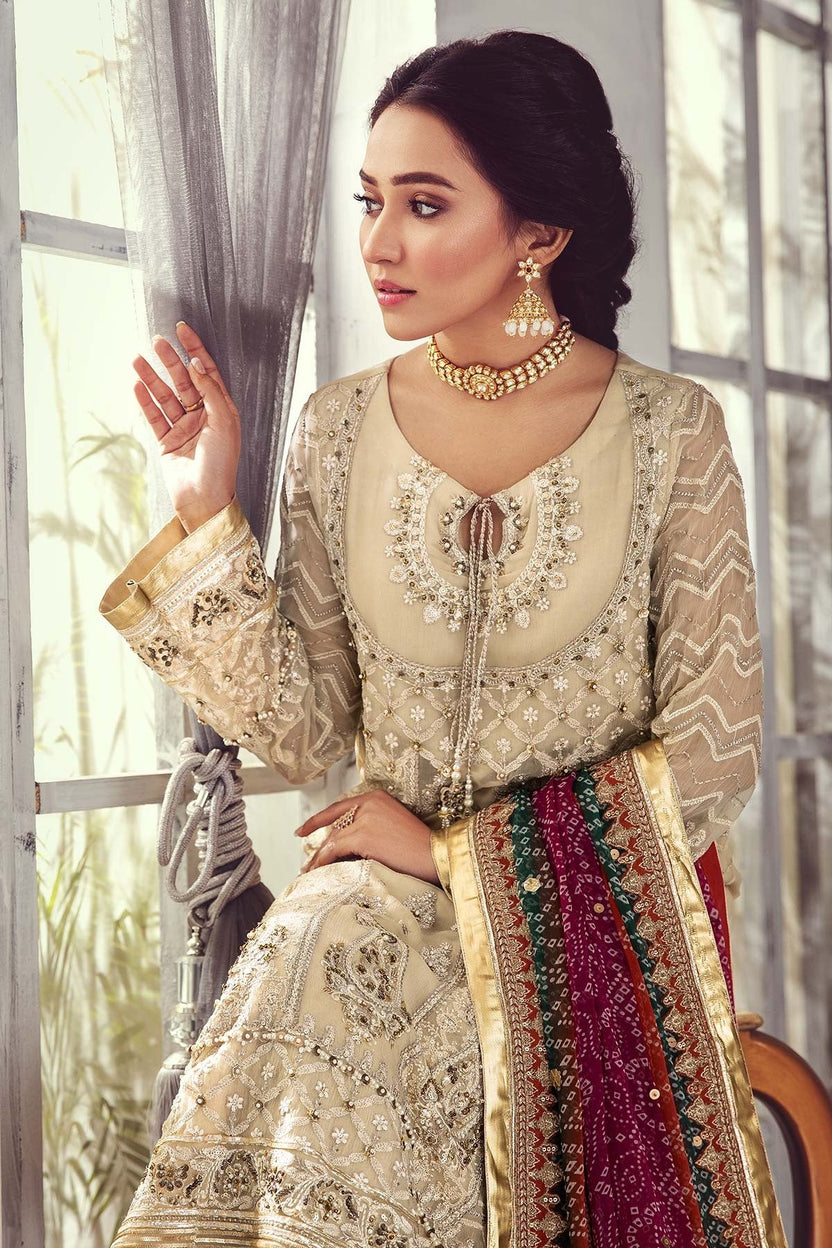 03 Piece Heavy Embroidered Chiffon Suit - Ready to Wear
