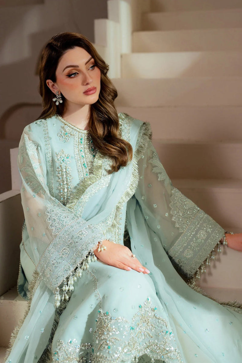Heavy Embroidered Organza 3-Piece Suit | Ready to Wear