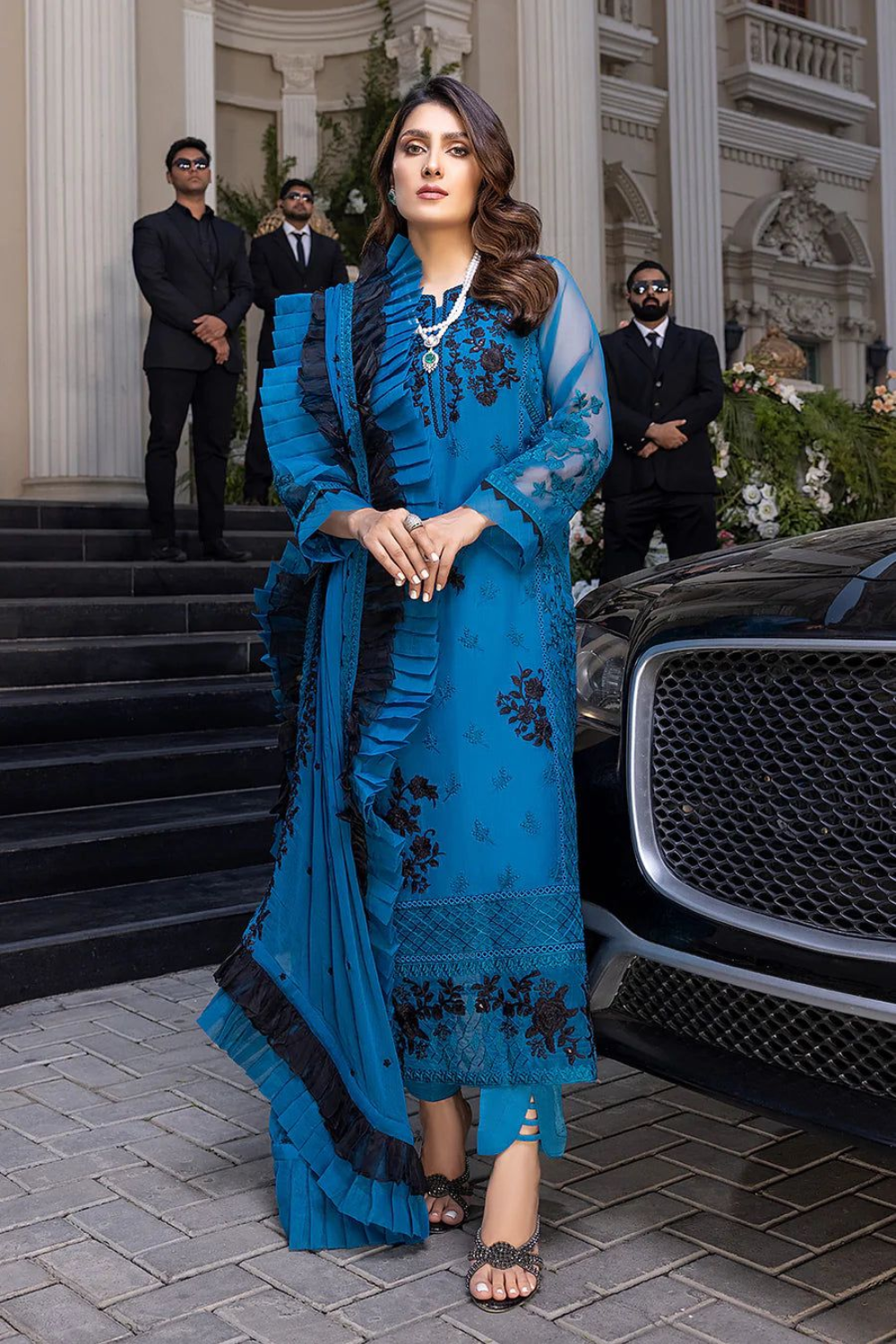 03-piece Stitched Chiffon Suit Ready to wear