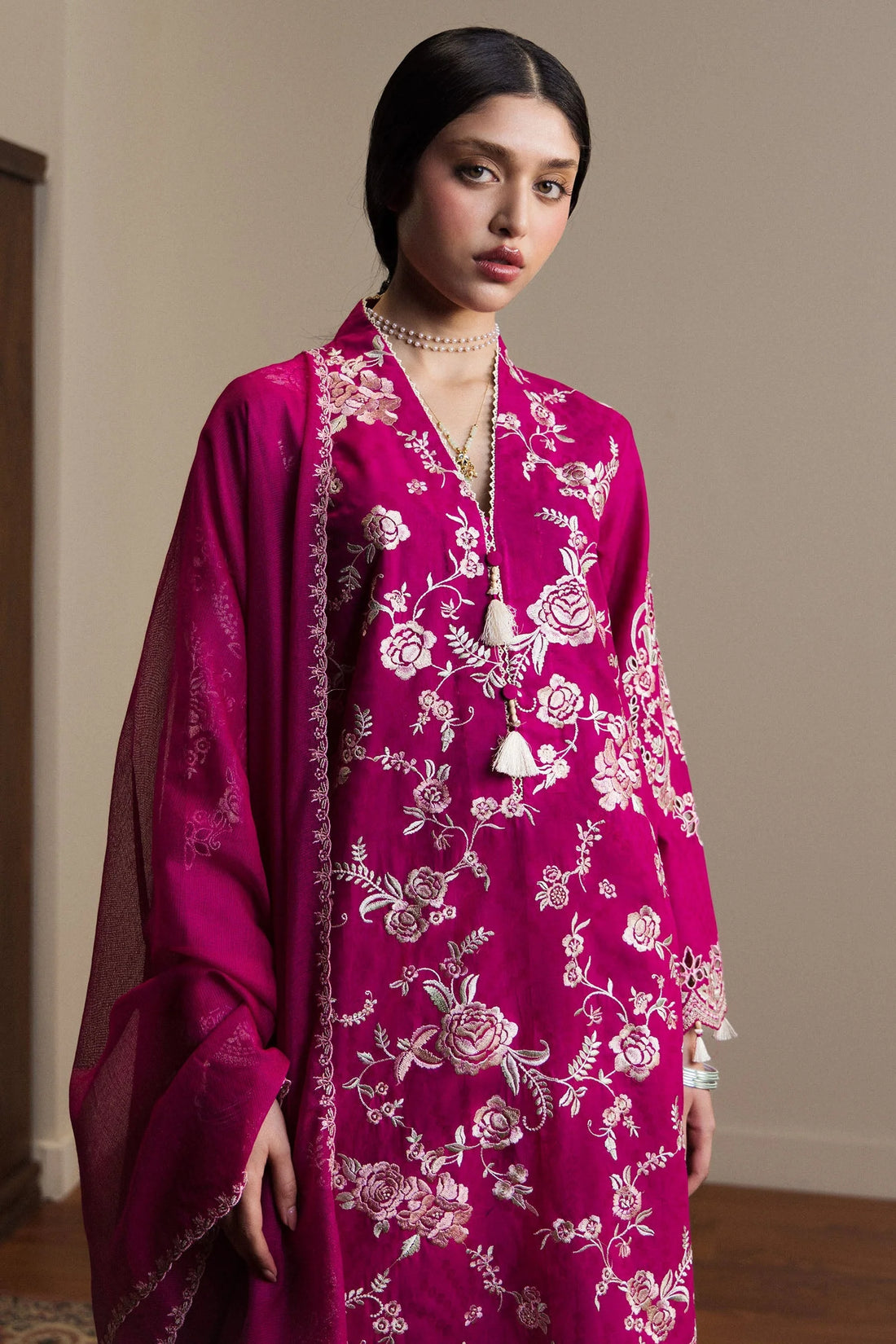 03-Piece Lawn Suit With Embroidery | Ready To Wear