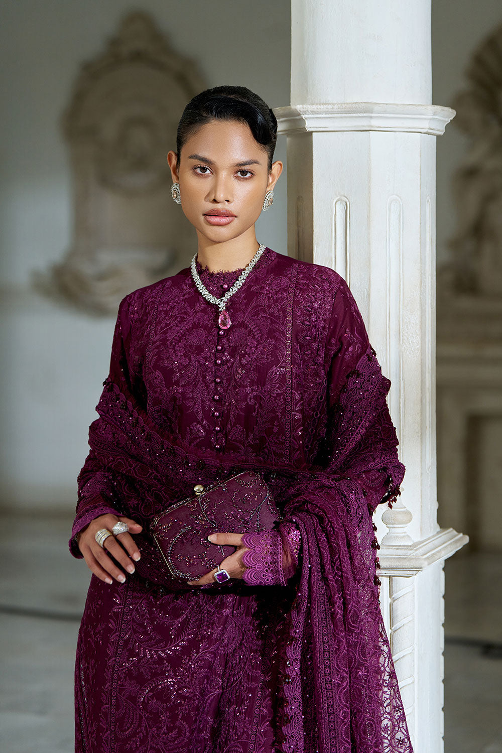 03 Piece  Egyptian Lawn Suit - Ready to Wear