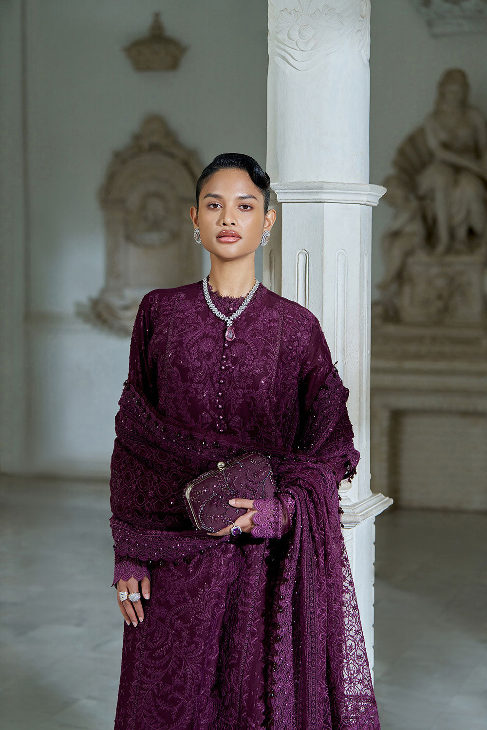 03 Piece  Egyptian Lawn Suit - Ready to Wear