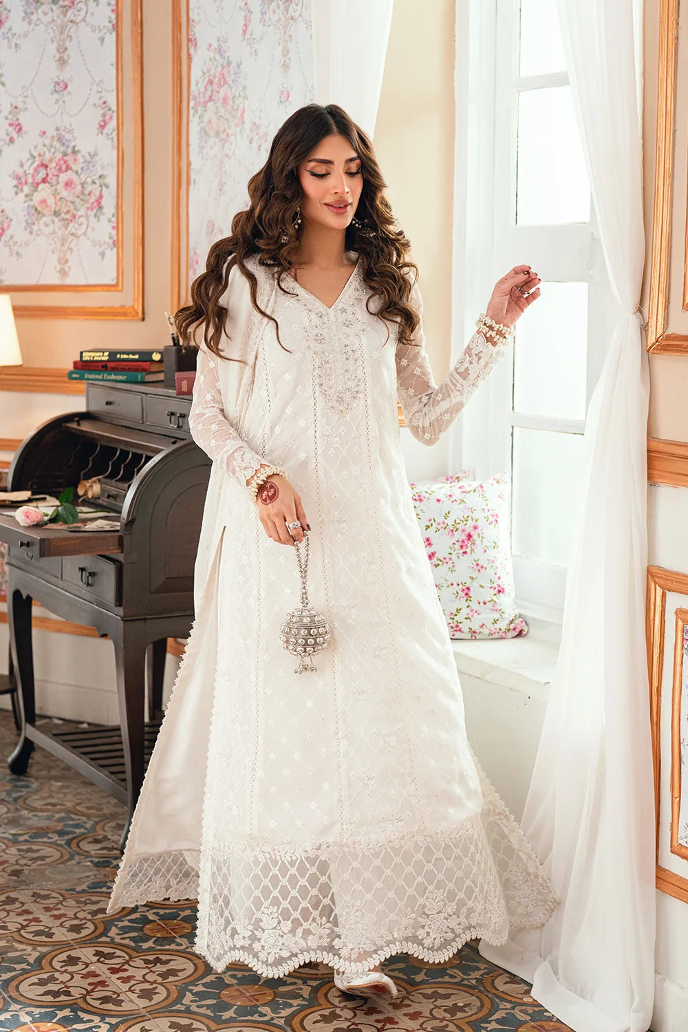 03-Piece Embroidered Chiffon Suit | Ready To Wear