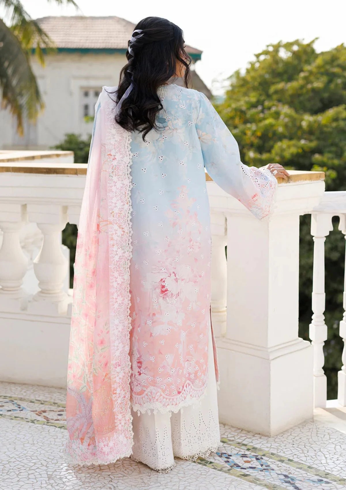 03-Piece Printed Lawn Suit With Chiffon Dupatta | Ready To Wear