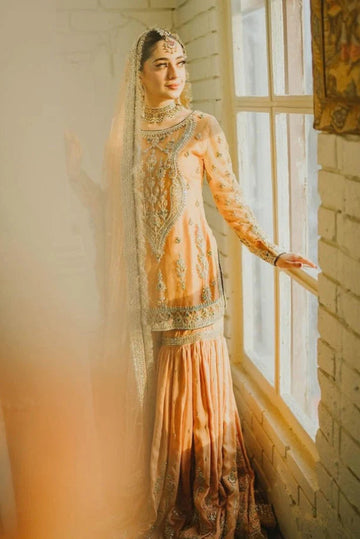 03-Piece Chiffon Suit With Zari Embroidery | Ready To Wear