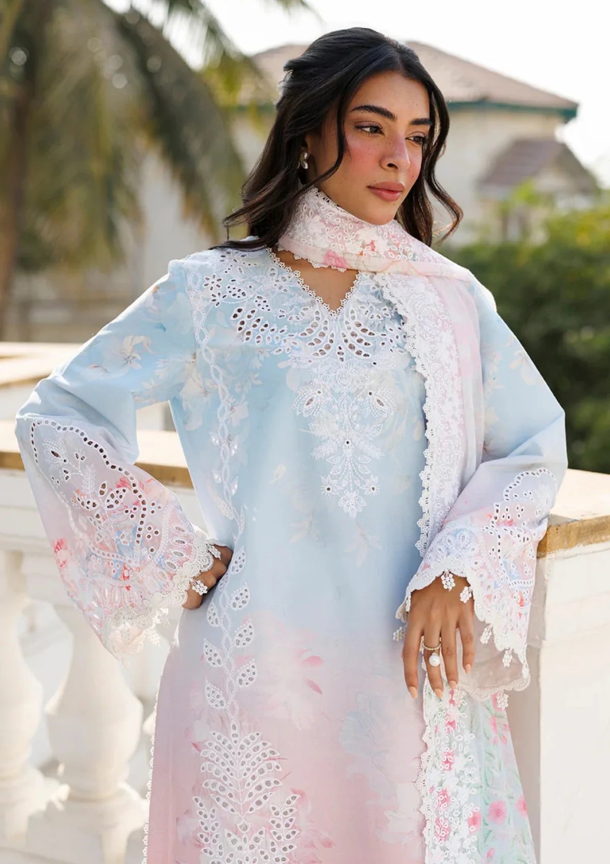 03-Piece Printed Lawn Suit With Chiffon Dupatta | Ready To Wear