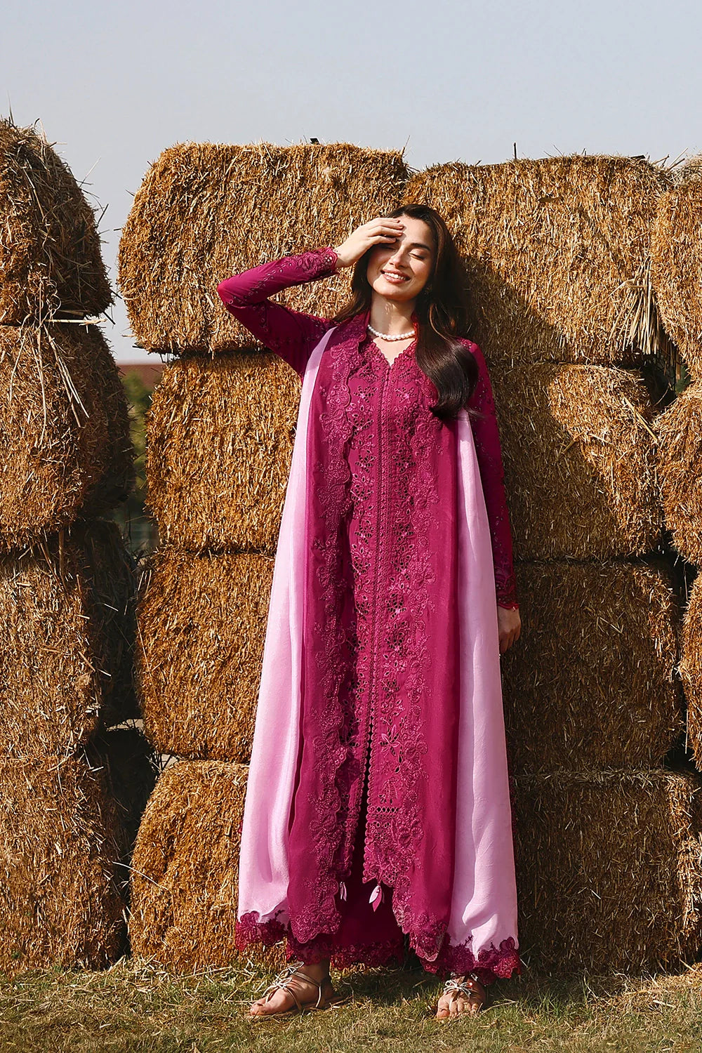 03-Piece Cotton Lawn Suit With Chiffon Dupatta | Ready To Wear