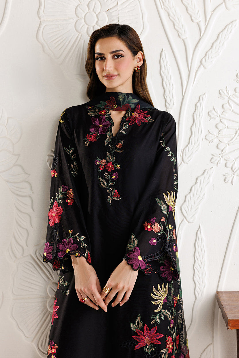 03 Piece Luxury Embroidered  Chiffon  Suit - Ready  To Wear