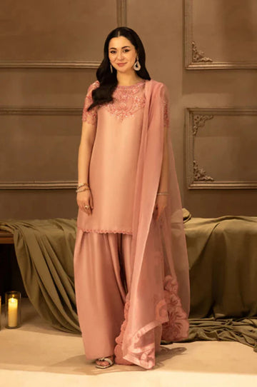03-piece Shamoz Silk Suit With Organza Dupatta | Ready to wear
