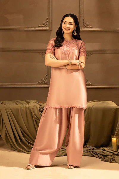 03-piece Shamoz Silk Suit With Organza Dupatta | Ready to wear