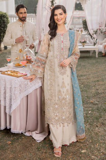 03-Piece Luxury Embroidered Organza Suit - Ready To Wear