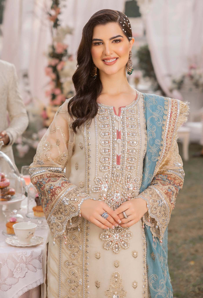 03-Piece Luxury Embroidered Organza Suit - Ready To Wear