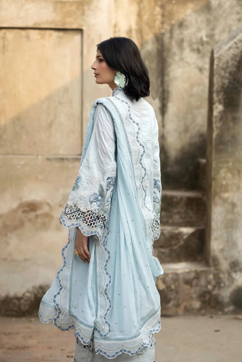 03-Piece Luxury Adda work Chiffon Suit - Ready To Wear