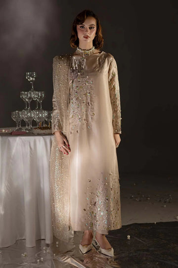 03-Piece Embroidered Cotton Suit With Chiffon Dupatta | Ready To Wear