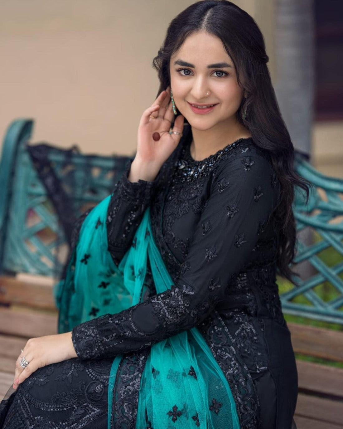 3 Piece  Stitched  Net Suit - Ready to Wear