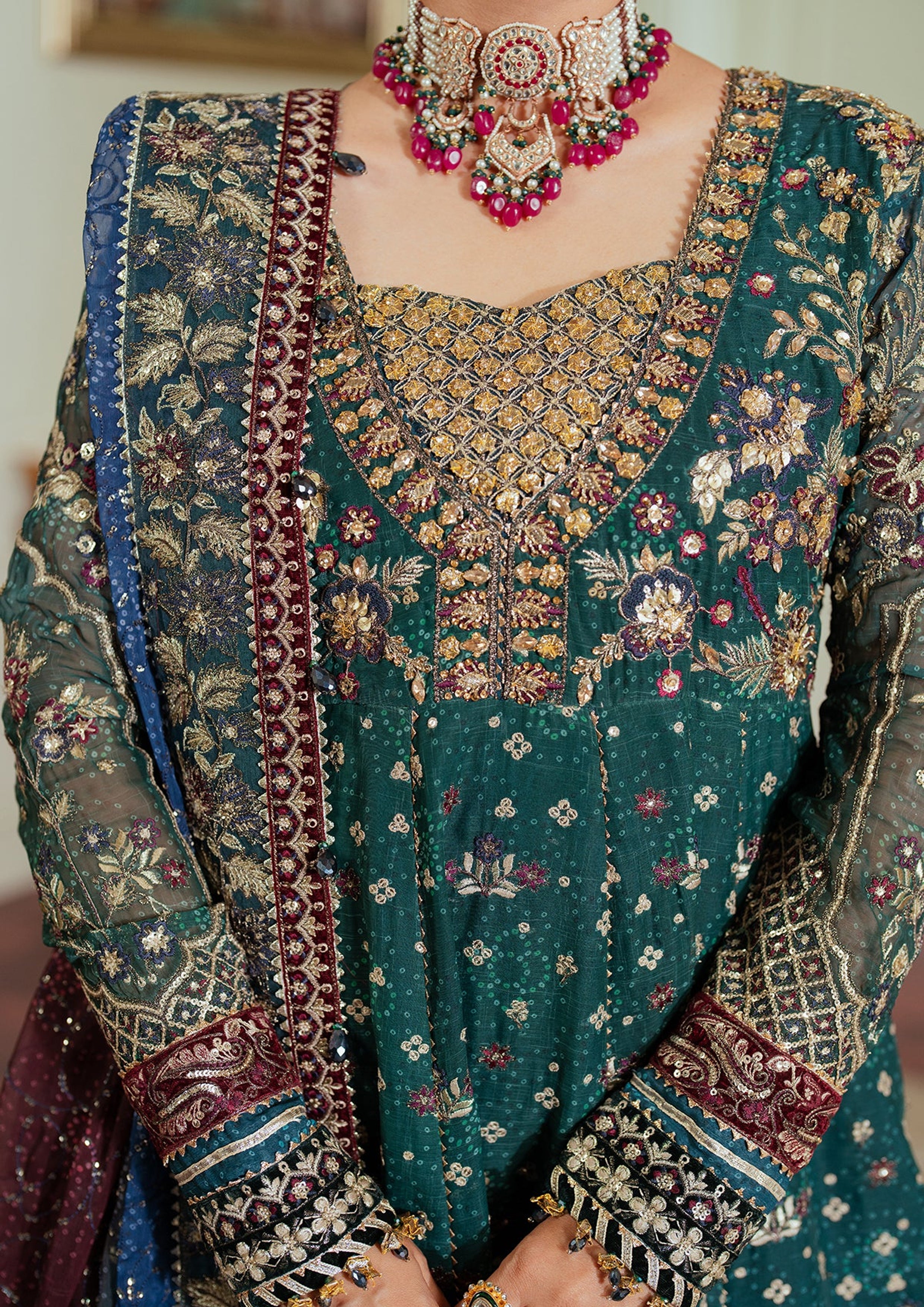 03-Piece Luxury Embroidered Chiffon Suit - Ready To Wear