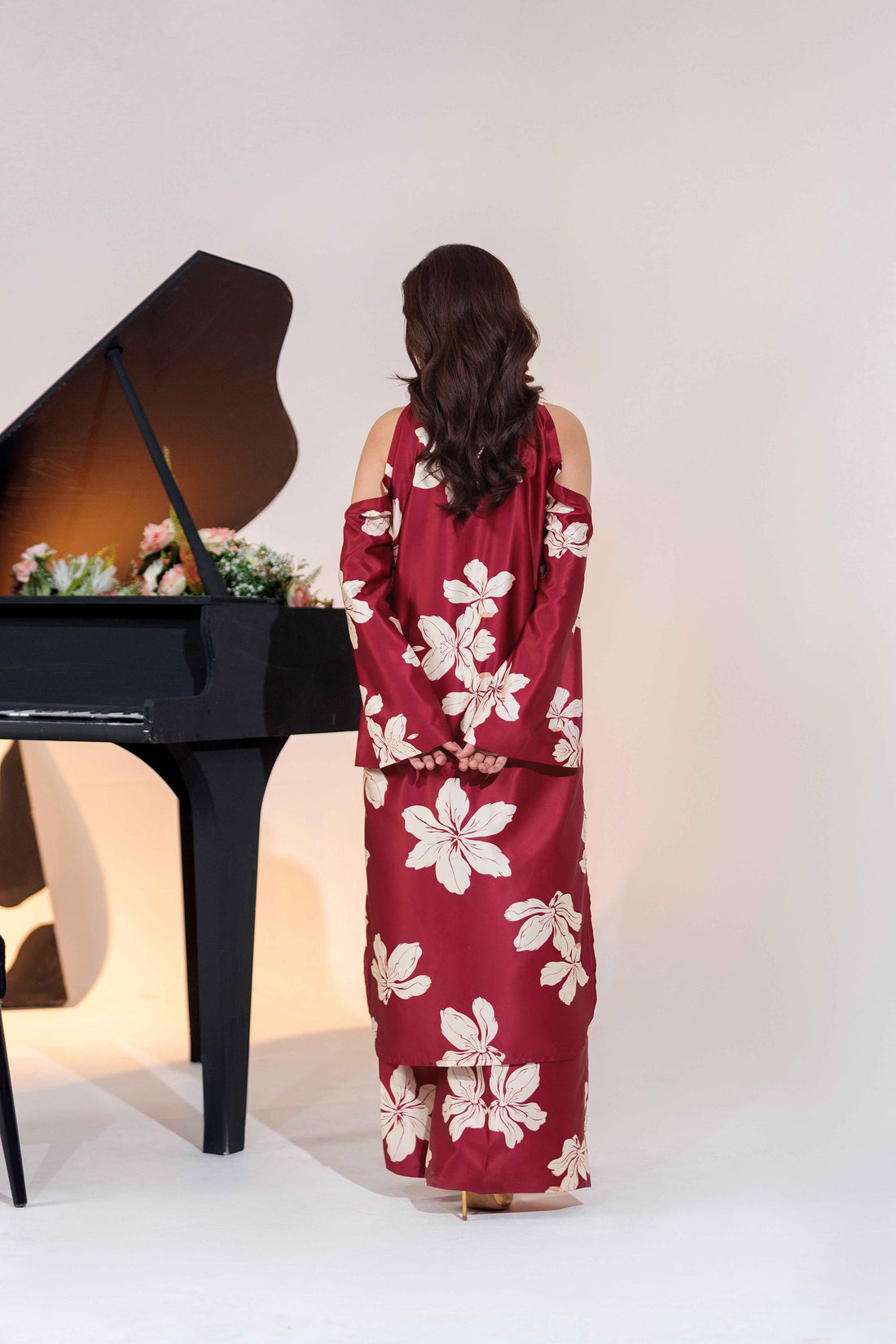03-Piece Printed Pure Shamoze Silk Suit - Ready To Wear