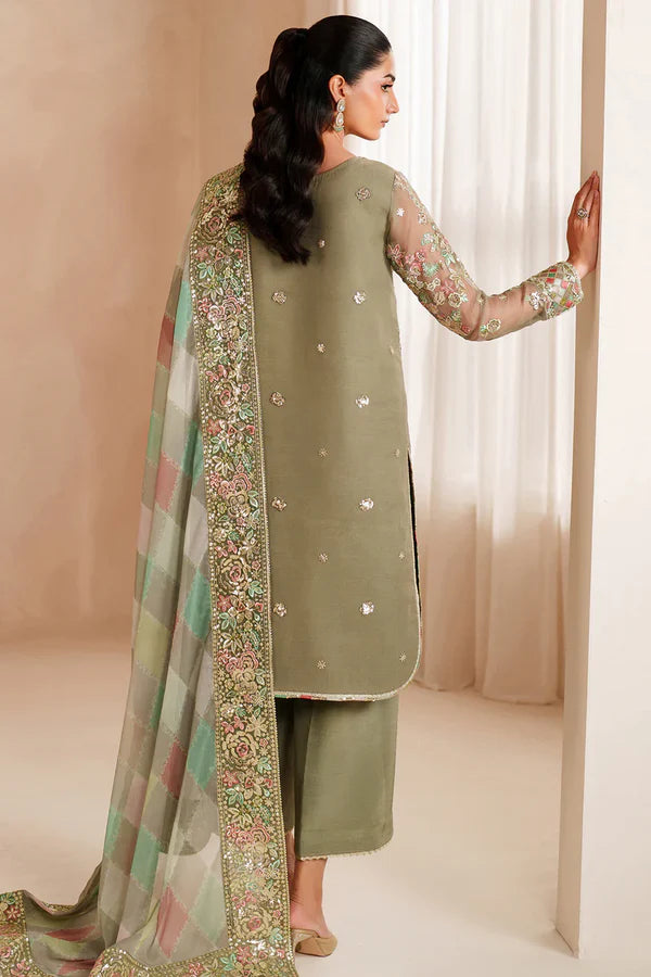03-Piece  Embroidered Chiffon Suit - Ready  To Wear