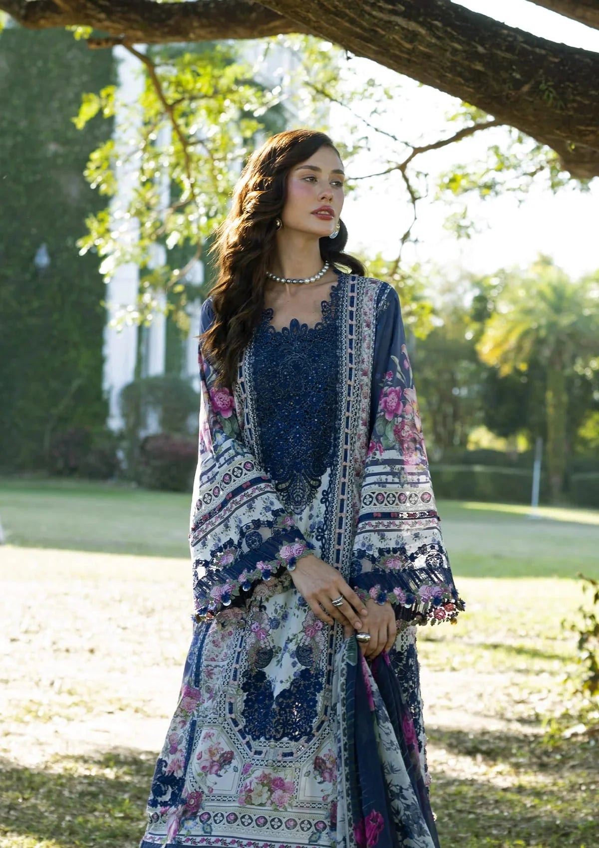 03-Piece Printed Lawn Suit With Chiffon Dupatta | Ready To Wear