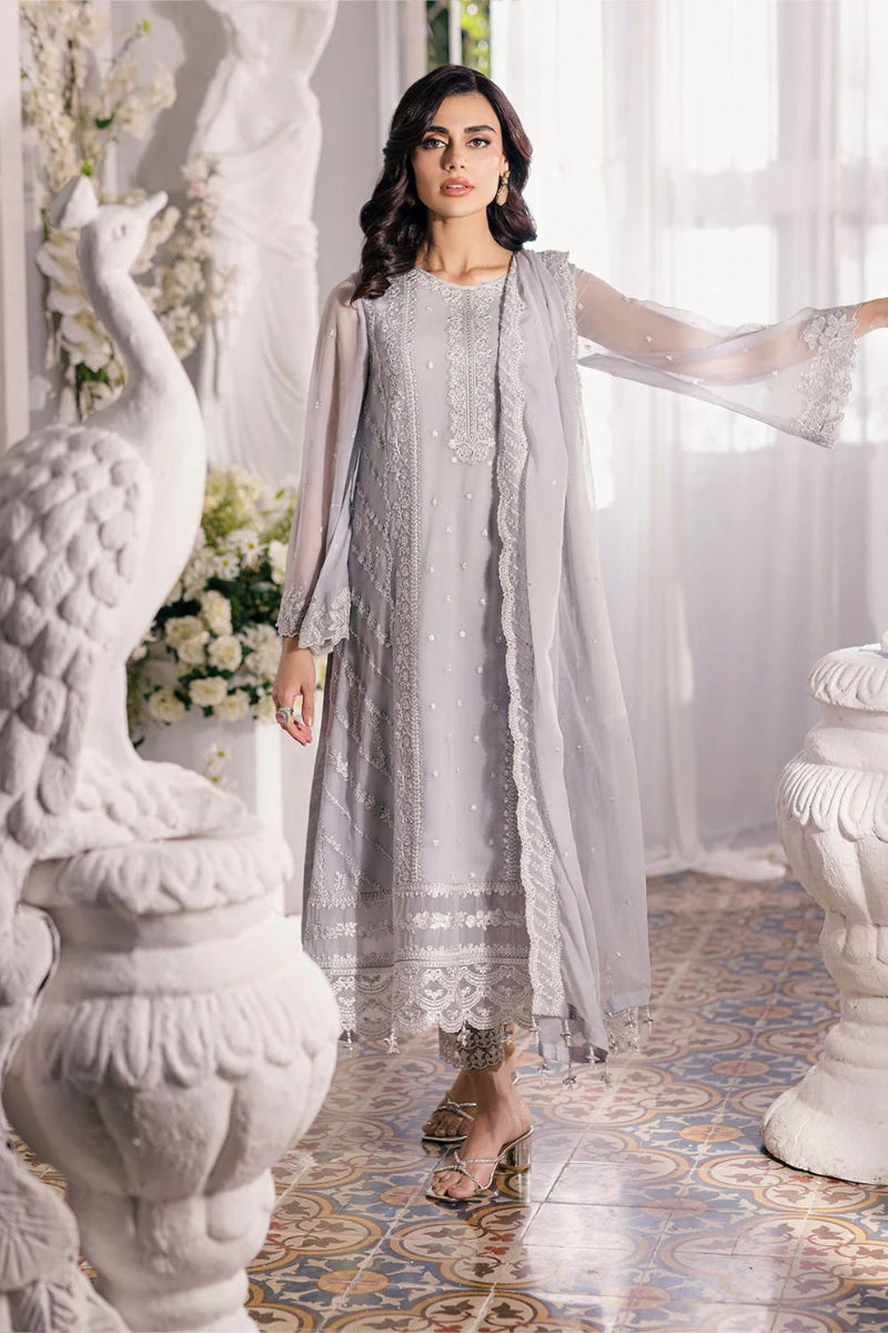 03-Piece Luxury Semi Pure Chiffon Suit - Ready  To Wear