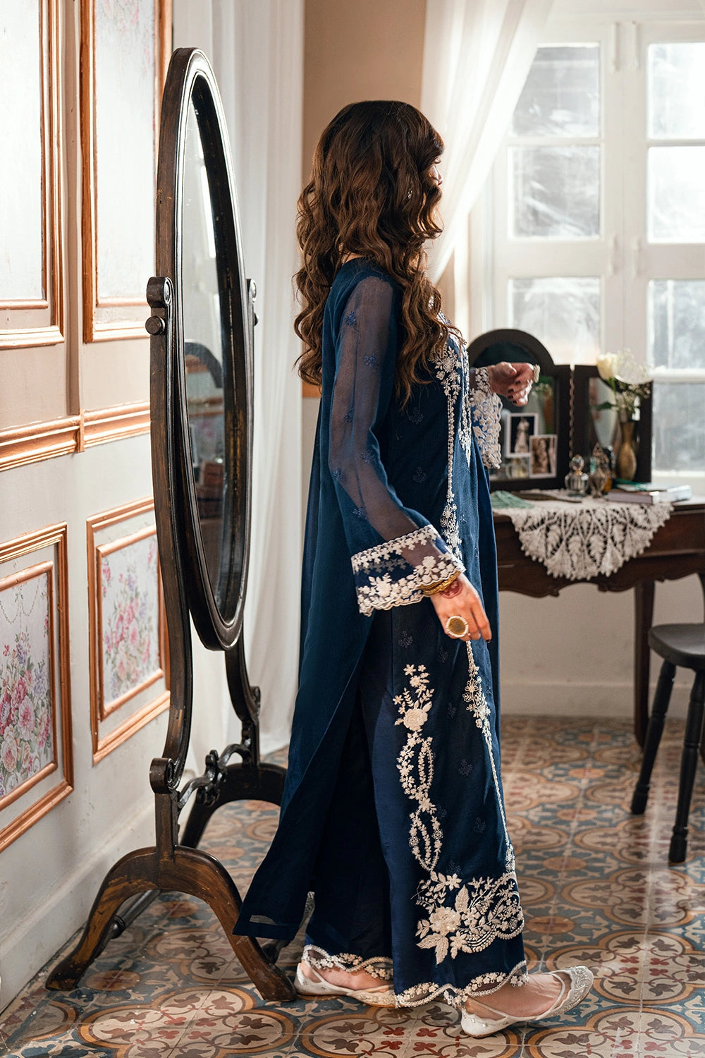 03-Piece Luxury Embroidered Chiffon Suit - Ready To Wear