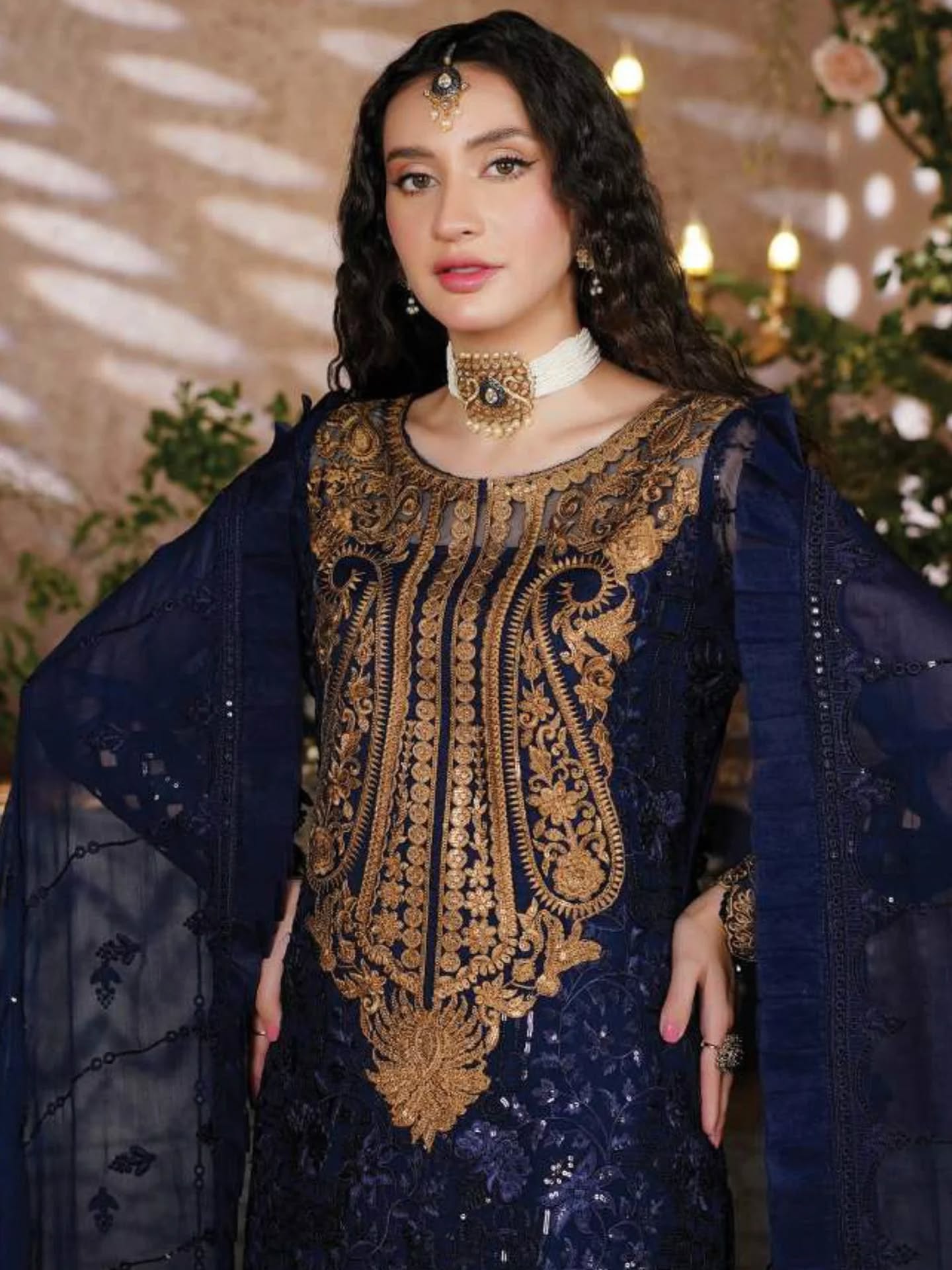 03-Piece Suit Luxury Chiffon Suit - Ready To Wear