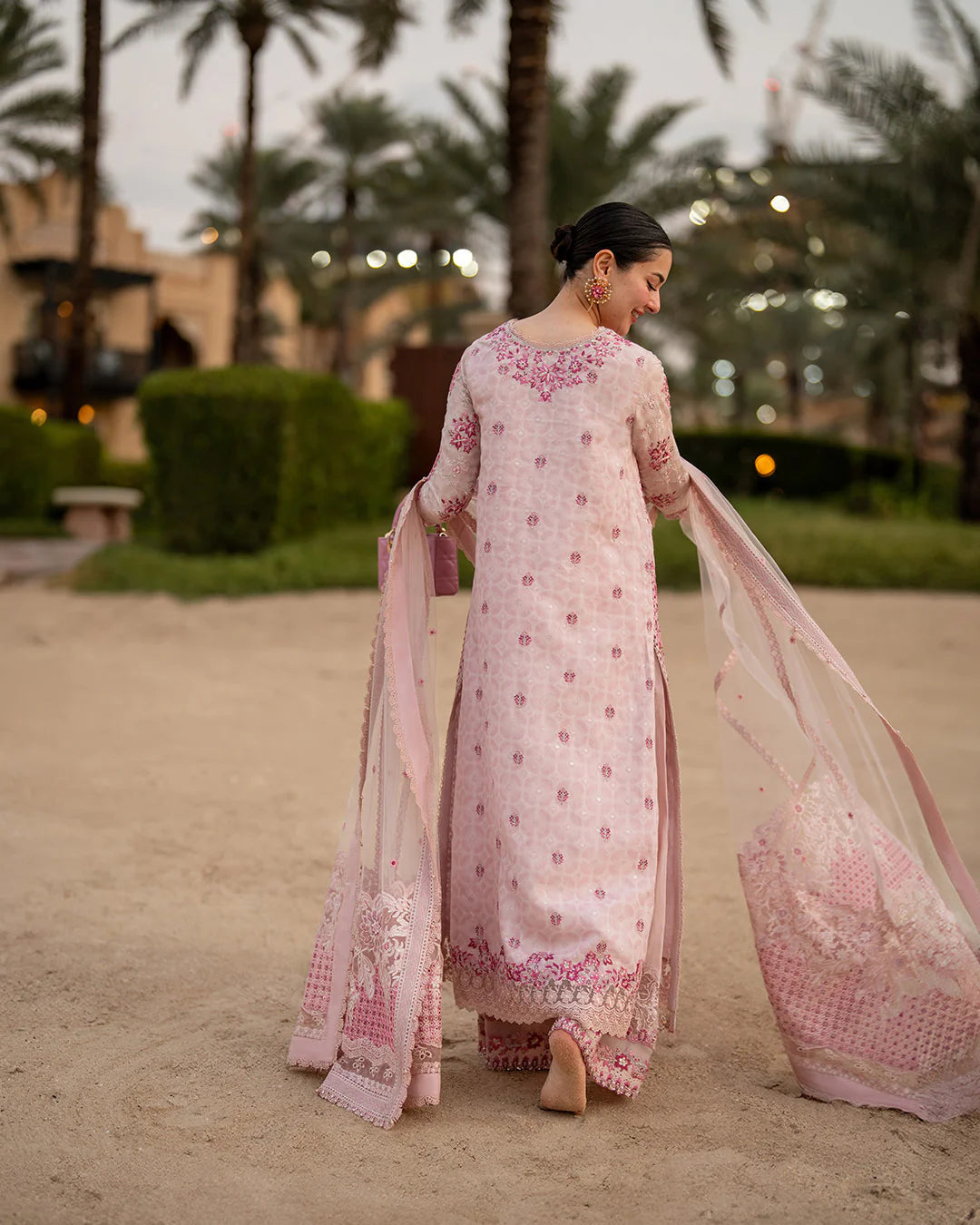 Blush Pink Embroidered Lawn Suit | Ready to wear